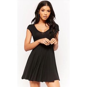 Cap-Sleeved Skater Dress